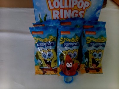 Sponge Bob Squarepants lollipop rings.  18 count 3 flavors ( Buy 2 for 1 Price )