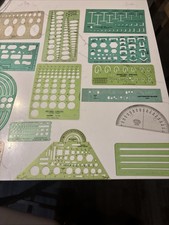 Lot of 38 Drafting Templates Stencil Staedtler Berol RapiDesign Dietzgen More