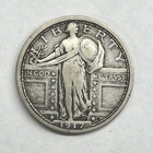 1917-P Standing Liberty Quarter Dollar 25c Silver Philadelphia Coin SLQ Type 1