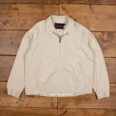 Vintage Sears Windbreaker Jacke L 42 Reg Herren Store 80er beige gefüttert Bomber