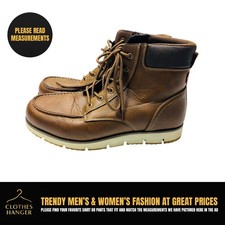LEVI'S Botas Chukka de Cuña para Hombres 13 Marrón Pull Tab Plantilla Extraíble Punta Redonda 1262