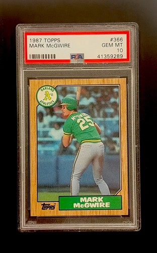 1987 TOPPS #366 MARK MCGWIRE PSA 10