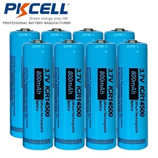 8pcs Rechargeable 14500 Batteries 3.7V Li-ion 800mAh AA for Garden Spot Light