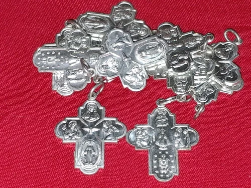 Vintage 4 Way Aluminum Medal Pendant Pack Of 12 FRANCE New Never Used