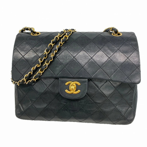 6fa0391 h CHANEL Shoulder Bag Matelass W Flap W Chain Lambskin Black Gold Hardwa