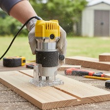 800W Wood Router Trimmer Electric Hand Trimming Grooving Tool 33000RPM 6.35MM