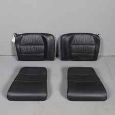 1999-2004 Porsche 911 Convertible Rear Seat Set Black Draped Leather Oem