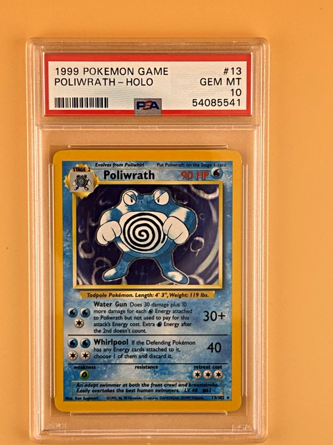 Pokemon Base Set Poliwrath Holo PSA 10 