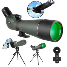 25-75x80 Spotting Scope With Tripod Phone Adapter Waterproof Bird Watching