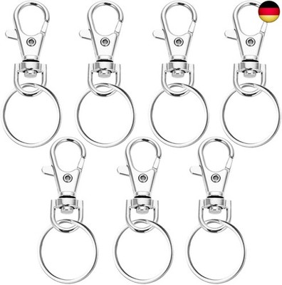 7 Stücke Schlüsselring Karabiner, Schlüsselanhänger Ringe, Clip Haken, Schwenk 3