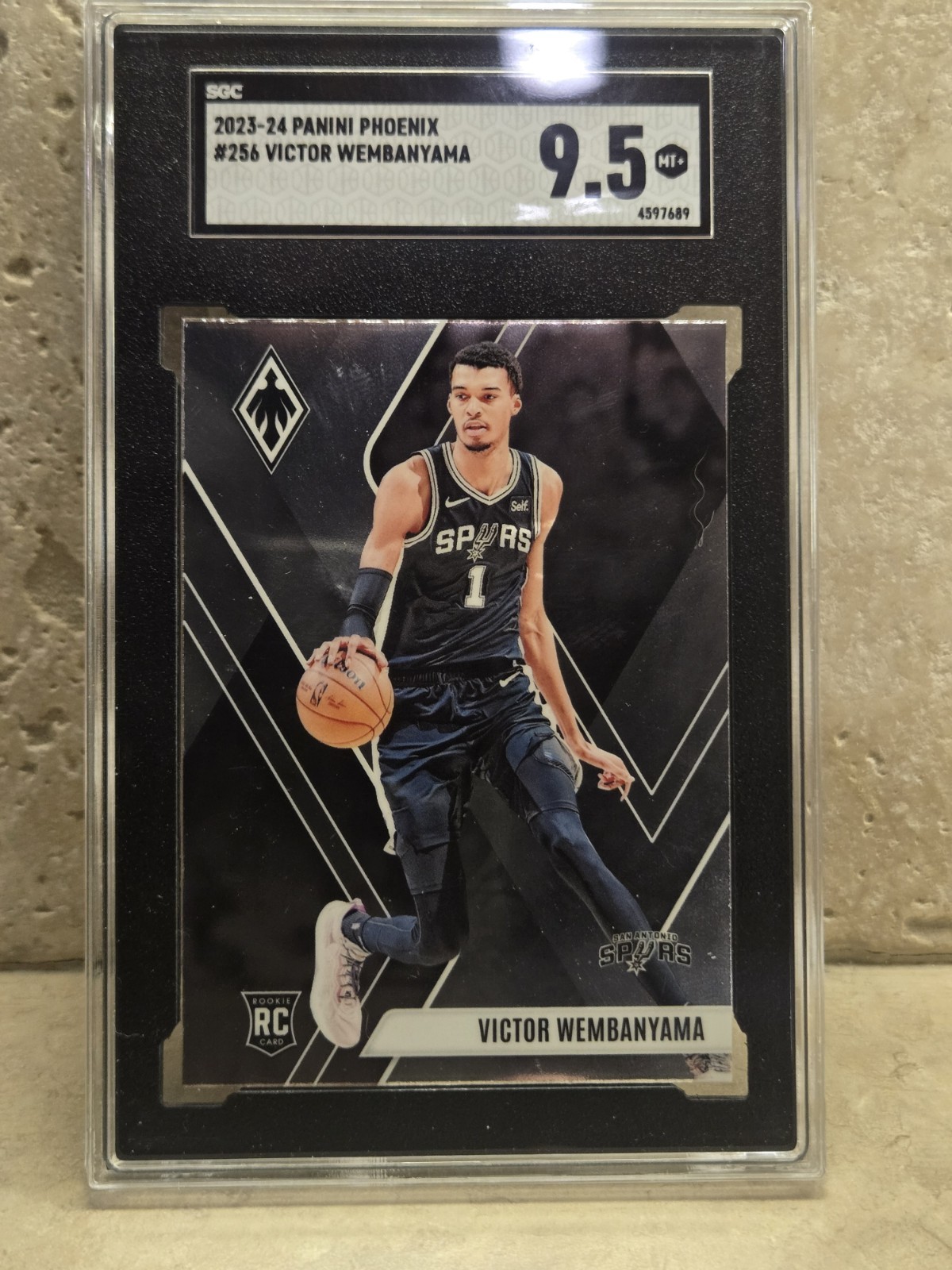 2023-24 Panini Phoenix - Rookies Victor Wembanyama #256 (RC) SGC 9.5 Mint Spurs