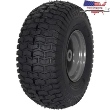 15x6 Tire Wheel Assembly Turf Saver Tread Riding Lawn Mower Replacement 4 Ply US