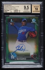 2016 Bowman Chrome Green Refractor 38/99 Yadier Alvarez #CPA-YA BGS 9.5 Auto 0c6