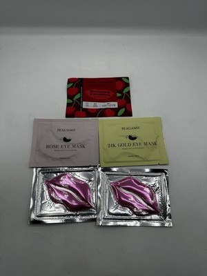 Lot Of 5 Sephora PEAUAMIE ROSE EYE MASK 24k Gold Moisturizing