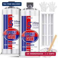 5 Minute Epoxy Glue, 3.4oz Fast Curing Epoxy Resin Kit, Clear 2 Part Epoxy Adhes