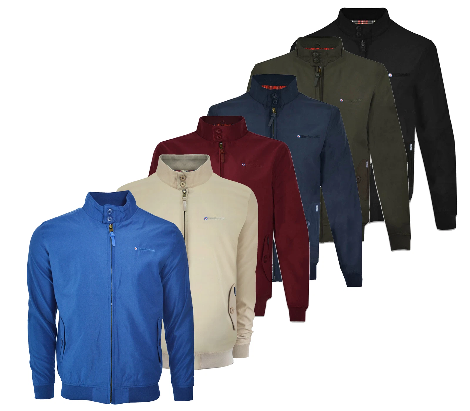 Mens Lambretta ShowerProof Classic Harrington MOD Scooter Jacket Sizes S to 3XL