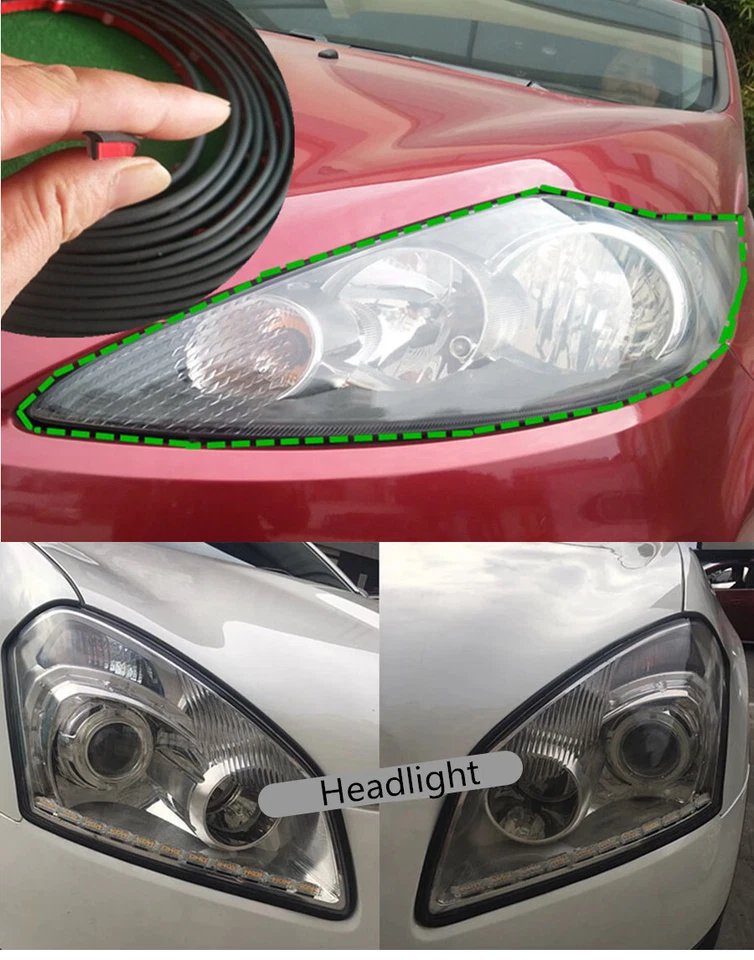 Tira de sellado de goma para automóvil de 32 pies inclinada tipo T tira de sellado automático para guardabarros Foto 4 de 4