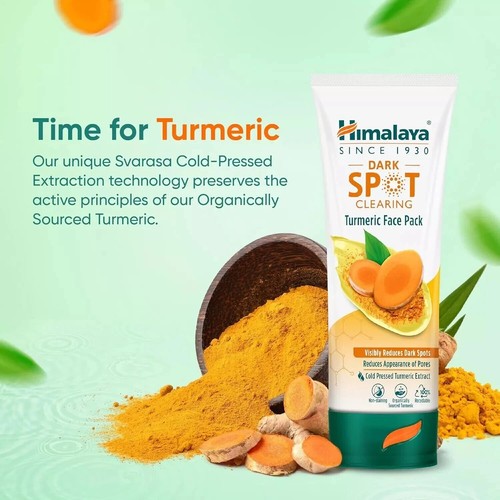 himalaya natural dark spot remover turmeric face pack - results in 7 days 100 gm - Picture 4 of 6