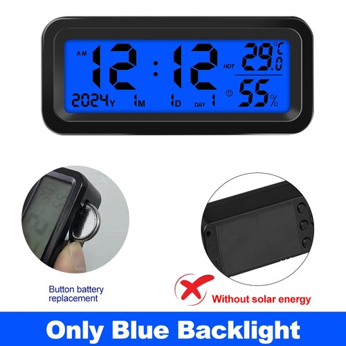 Car Digital Week Temperature Humidity Backlit Display for Dashboard Car Clock - Picture 17 of 19