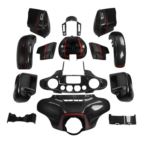 Fairing Body Paint Set Fit For CVO Street Glide 14-24 Dark Alloy / Black Denim - Picture 2 of 3