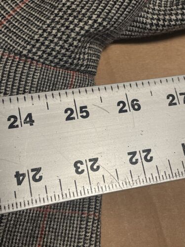 Vintage Bullock & Jones Jacket Mens XL Bomber 100% Wool Glen Plaid Made In Italy - Picture 9 of 10