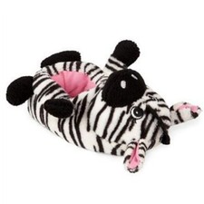 Okie Dokie Zebra Slippers Upside Down Non Skid Slippers White Black Size S 5/6