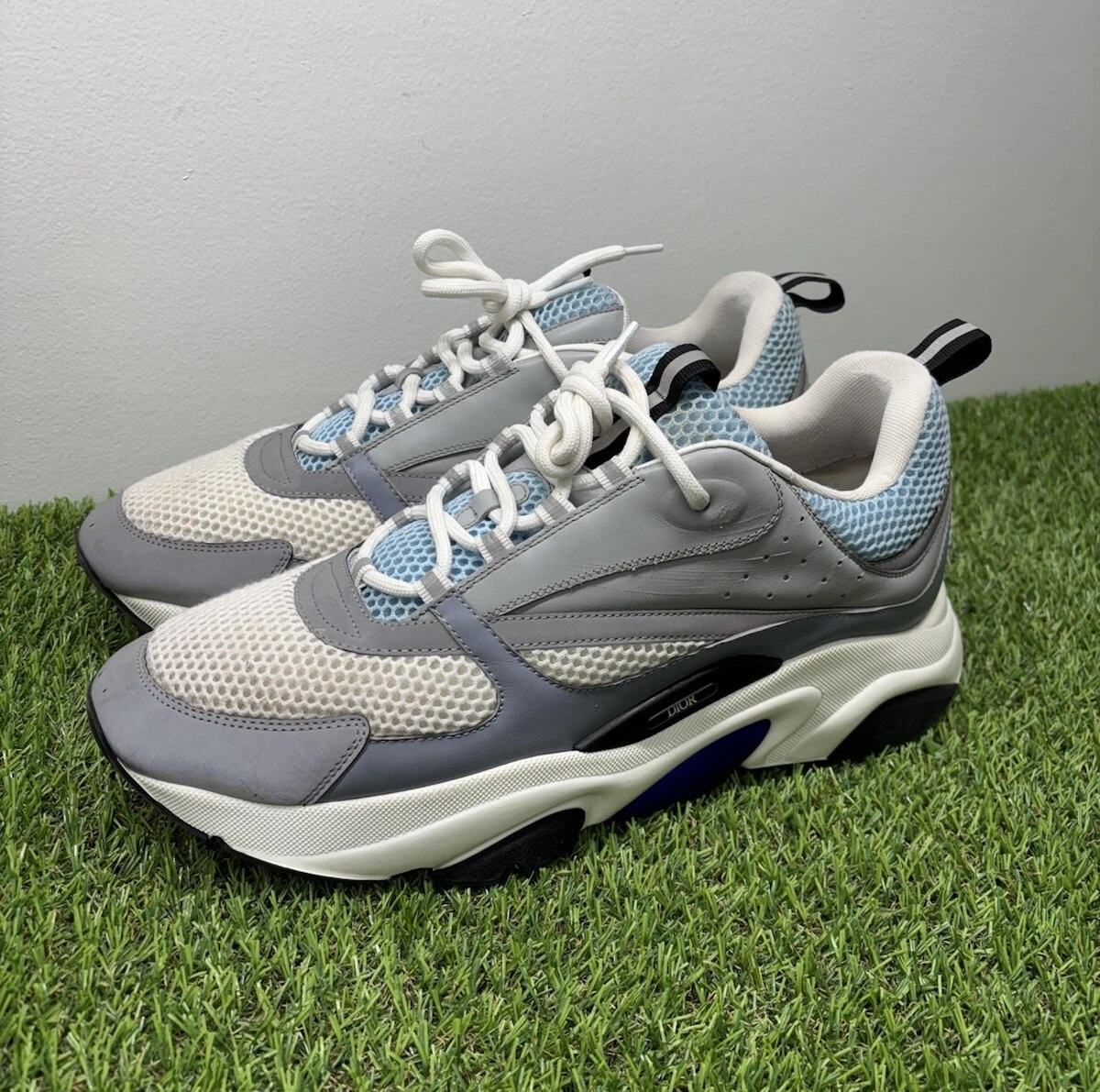 Taille 48 EU (US 15)   Baskets Dior B22 « Bleu, Gris »   BON ÉTAT !