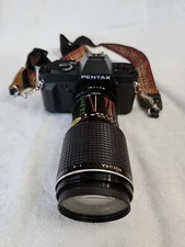 Pentax nEd 35mm Film Camera 200 mm Nikura Lens Untested As Is