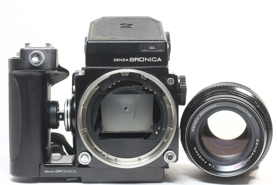 AS IS Zenza Bronica ETR Film Camera AE Finder 120 Film Back +  MC 150mm F/4 Lens - Image 2 of 4