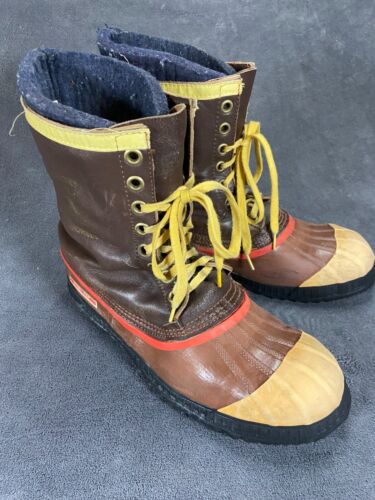 Mens Sorel 11 Sentry Kaufman Steel Toe Wool lining Duck Rubber Boots Snow Ice