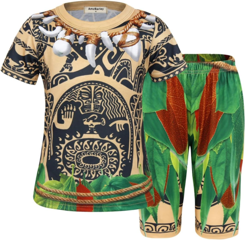 Boys Pajama Sets Little Kids Tattoo Short Sleeve Top and Short Sleepwear Toddler