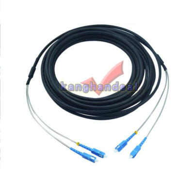 100M Outdoor 2 Strand Field Fiber Patch Cord SC to SC SM 9/125  Duplex Cable