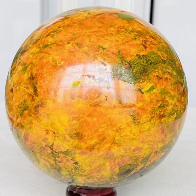 Natural Realgar Stone Sphere Crystal Ball Quartz Decor Healing 2640G