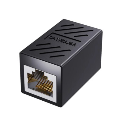 2x RJ45 Netzwerk Kupplung Adapter Cat6A Ethernet Kabel Verbinder Verlängerung