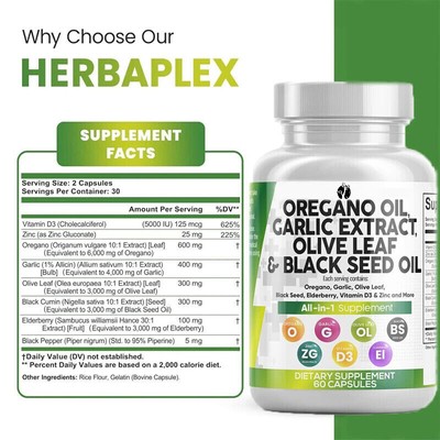 Butter, garlic, olive leaves, black seed oil, vitamin D3, and zinc capsules