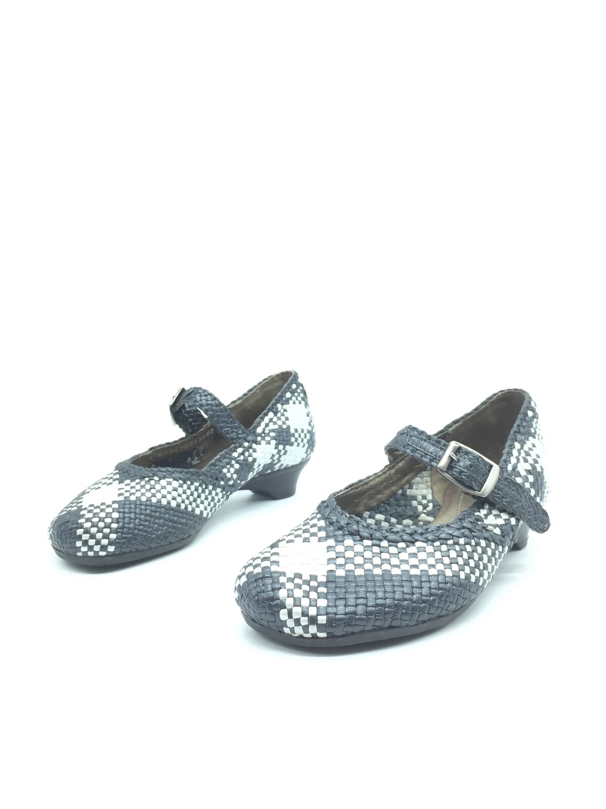 BÄR Premium Zapatos De Tacón Blanco y Negro Para Mujeres T.37 US.6 UK.4