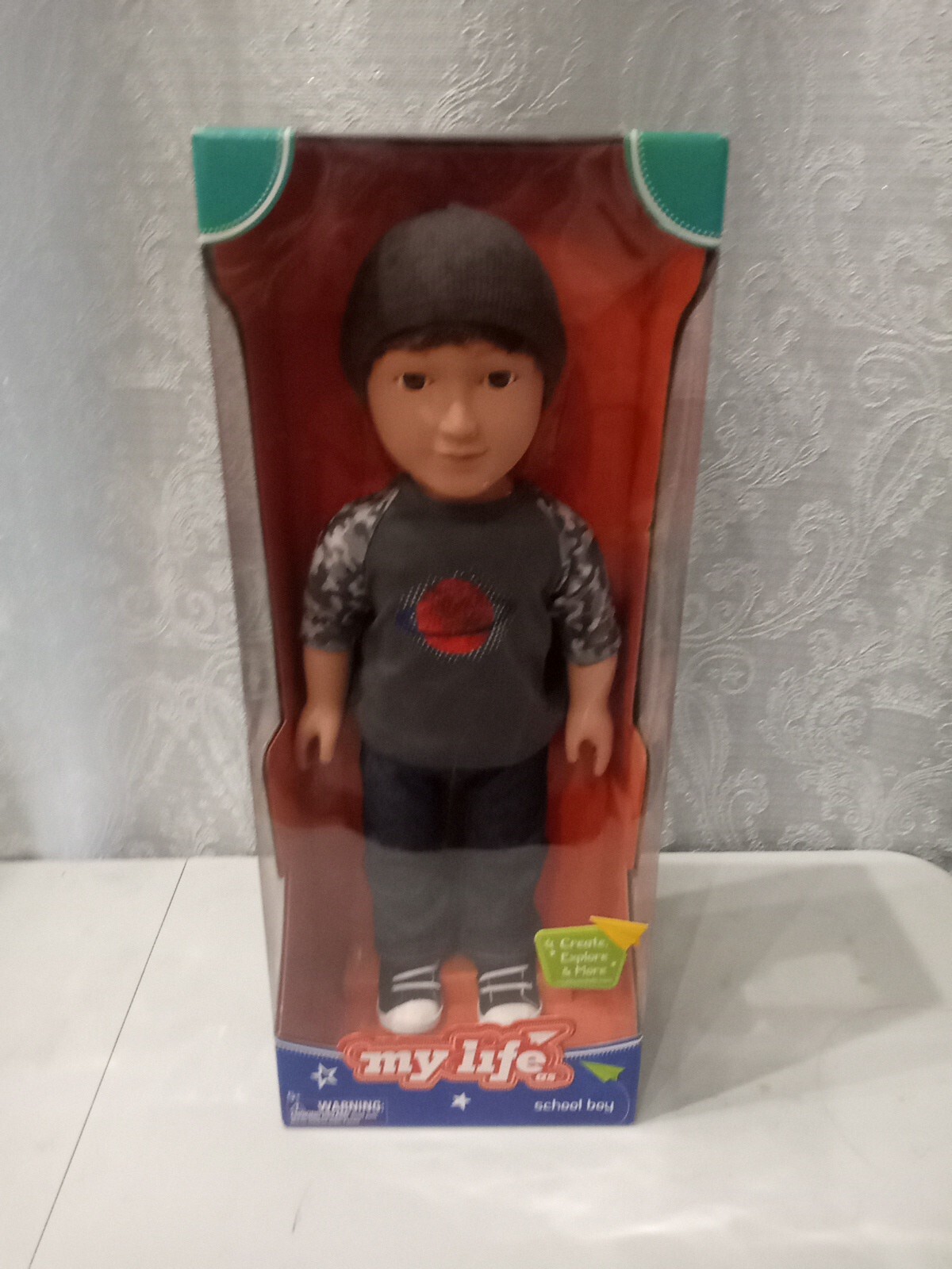 WalMart My Life as School Boy 18" Doll Brown Hair/Eyes Satur