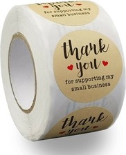 30 THANK YOU FOR SUPPORTING MY SMALL BUSINESS ENVELOPE SEALS LABELS STICKERS 1  