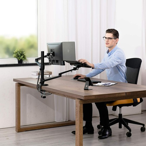 Thingy Club Dual Arm Monitor & Laptop Mount, Desk Mount Stand - Picture 10 of 19