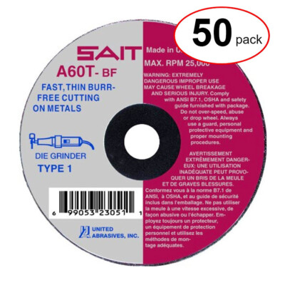 Sait 23051 - 3X.035X3/8 A60T Cut-off Wheel -  (50Pack)