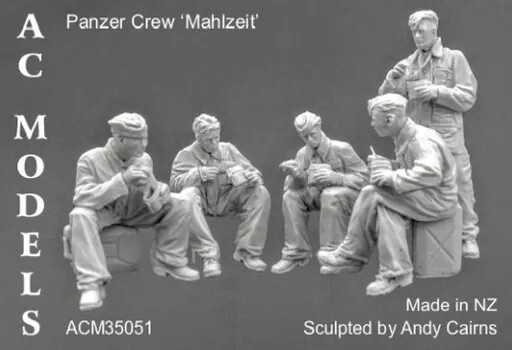 1/35 Segunda Guerra Mundial Alemania Tanque de Comida Tripulación Itadakimasu Juego de 5 Piezas Resina Plástico Modelos