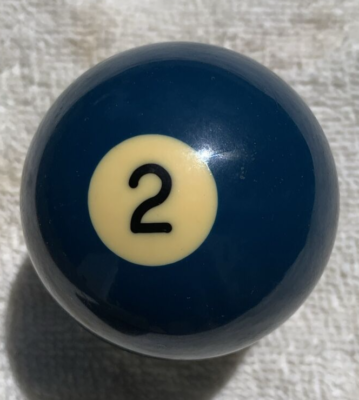 Vintage Billiards Pool Ball # 2 Diameter 2 1/4