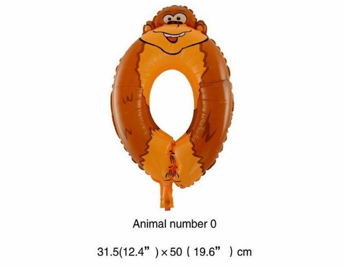 16" 0-9 Animal Digit Number Foil Balloon Wedding Baby Kids Birthday Party Decor - Picture 2 of 11