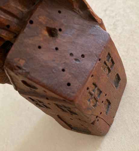 "Figura antigua escultura de caballero medieval tallada en madera 17/18 de 8""" - Imagen 3 de 20