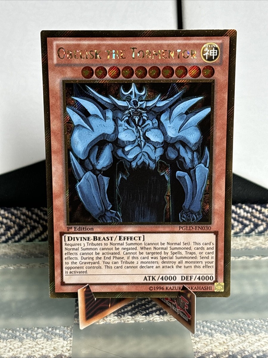 obelisk the tormentor gold pokemon card Yu-Gi-Oh! TCG Obelisk the Tormentor Gold Metal