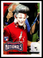 2010 Topps #661 Stephen Strasburg Pie in the Face Variation Rookie SSP Nationals