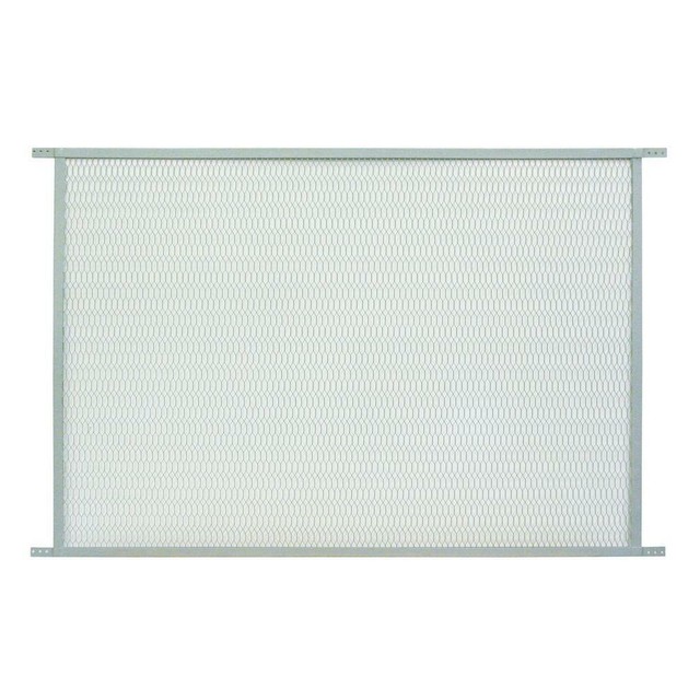 Screen Door Pet Grille 48" x 30" PowderCoated Grey Steel Expanded