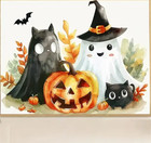 SALE!---HALLOWEEN GHOST CAT PUMPKIN-Counted Cross Stitch KIT — photo 1