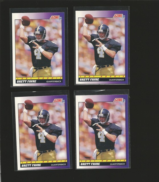 1991 Score 611 BRETT FAVRE ROOKIE CARDS FALCONS Lot OF 4 CARDS NEW EBay