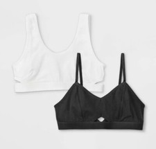 Girls 2 Pack Pullover Bralette Stretch Unpadded - Art Class Small